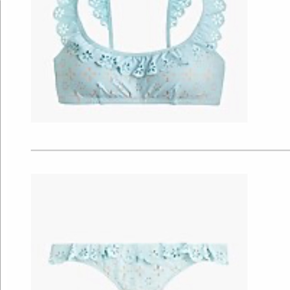 JCREW scalloped blue bikini